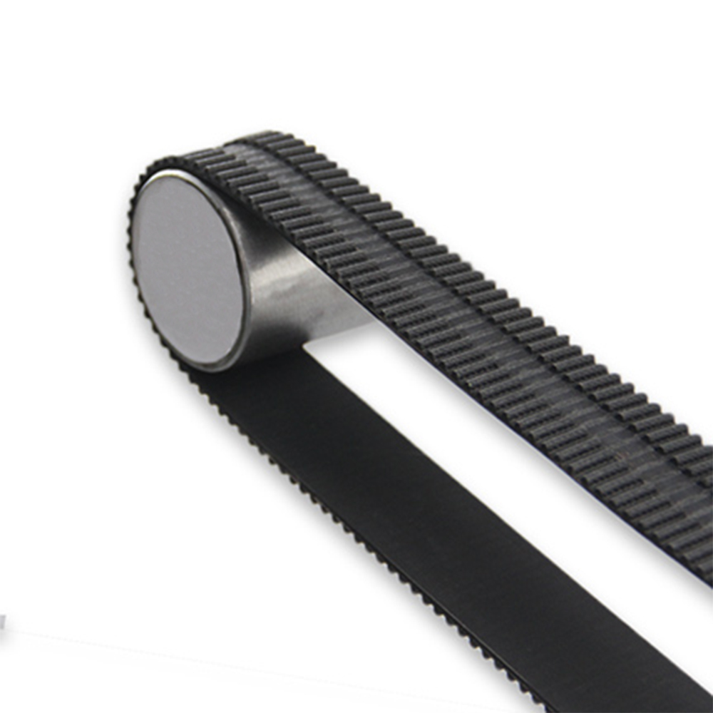 Black rubber positioning belt