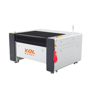 Front view of XQL-1390 CO2 laser cutting machine for wood, acrylic, and plastic with red-light positioning and auto-focus system