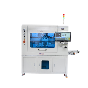 Front view of XONJE XJ-Z700 visual PCB router with CCD positioning, dual platform, and automatic milling cutter system