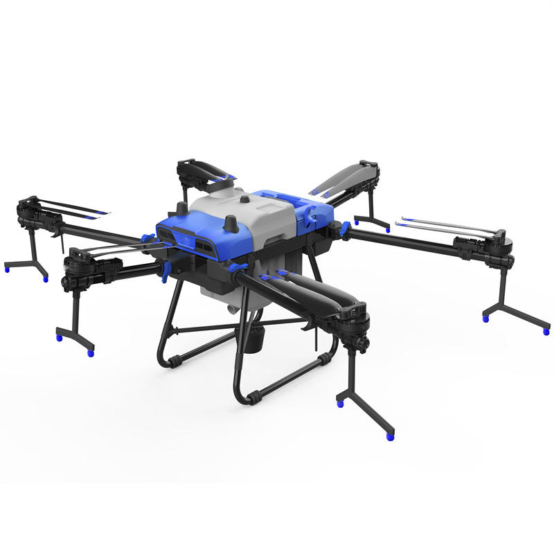 Hybrid agriculture sprayer drone front view for farm irrigation protection