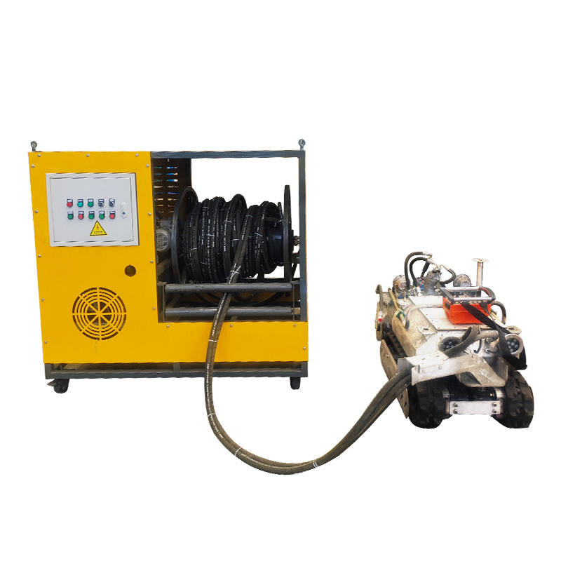 Crawler underwater dredging robot with high-pressure pump for sludge cleaning