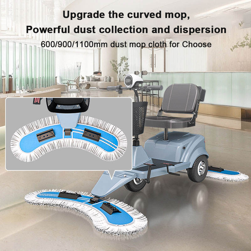 curved mop floor cleaner for dust removal and deep scrubbing