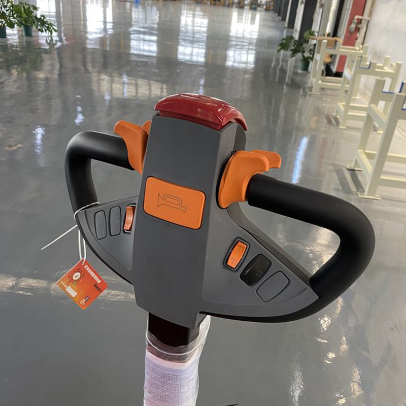 Low noise walk behind electric pallet stacker with lithium battery power