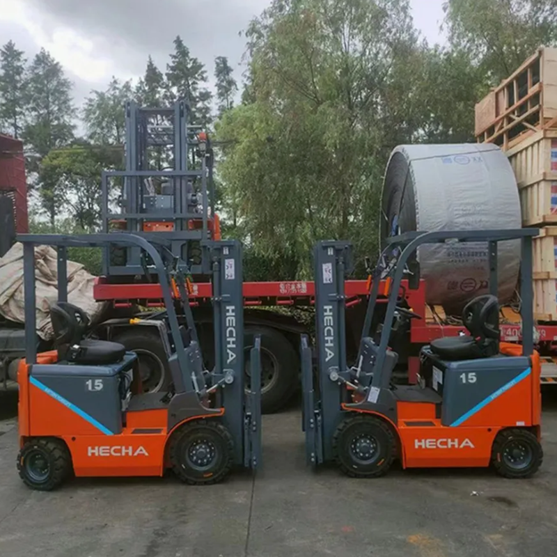 maneuverable electric wheel forklift for narrow aisle lifting