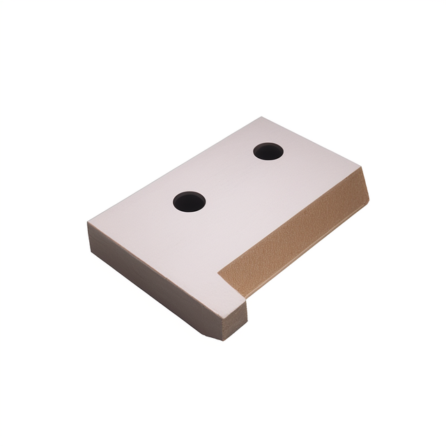 Front view of steel rolling blade for precision metal forming and cutting operations