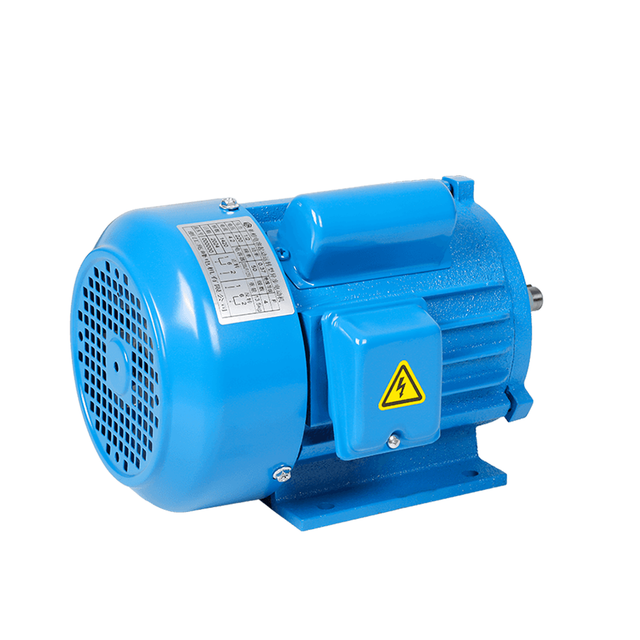 Front view of ZF iron casting single phase motor with single capacitor and horizontal base for industrial use