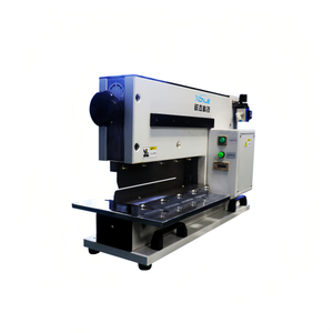 Front view of XONJE XJVC-2E PCB depaneling machine with pneumatic control and micro stress wedge cutting design