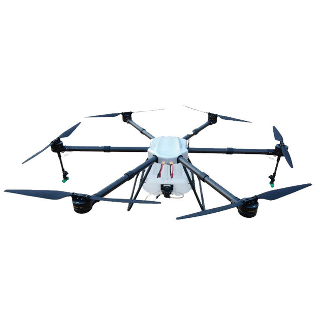 16L drone sprayer front view, six-rotor agricultural UAV for plant protection