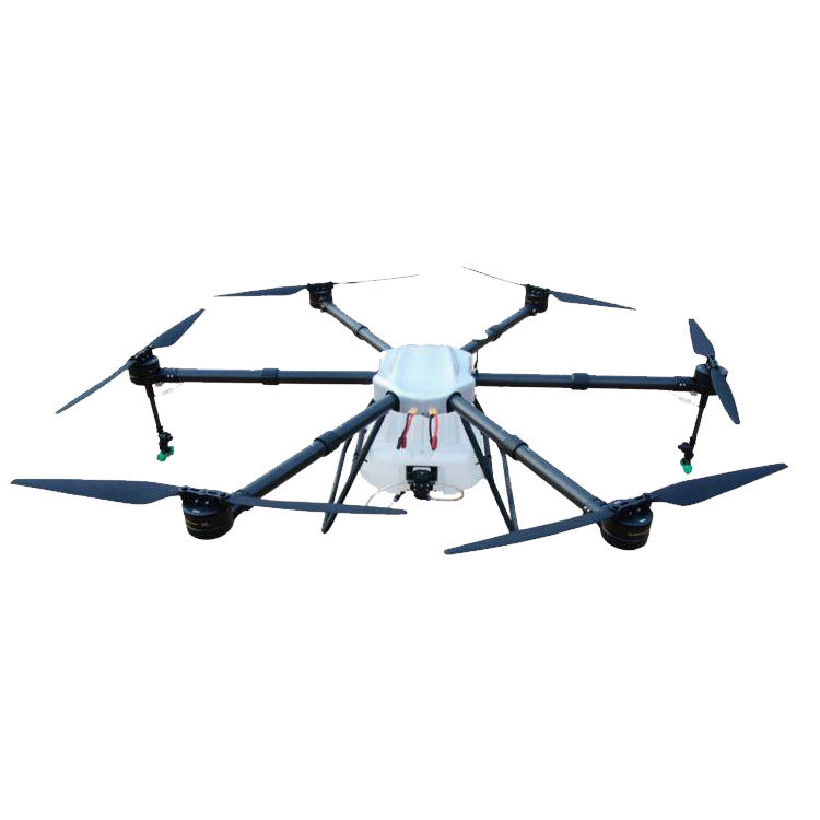 Large-load agricultural sprayer drone front view with cross-fold arms and IP65 body