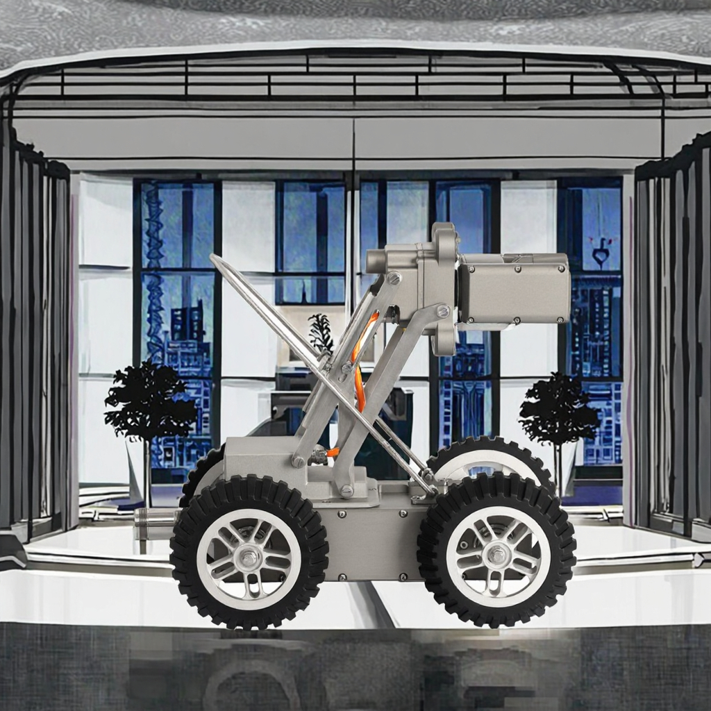 360-degree sewer endoscope camera robot with CMOS sensor and LED lighting