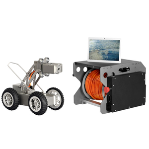 Four-wheel pipe crawler robot with HD camera for underground inspection