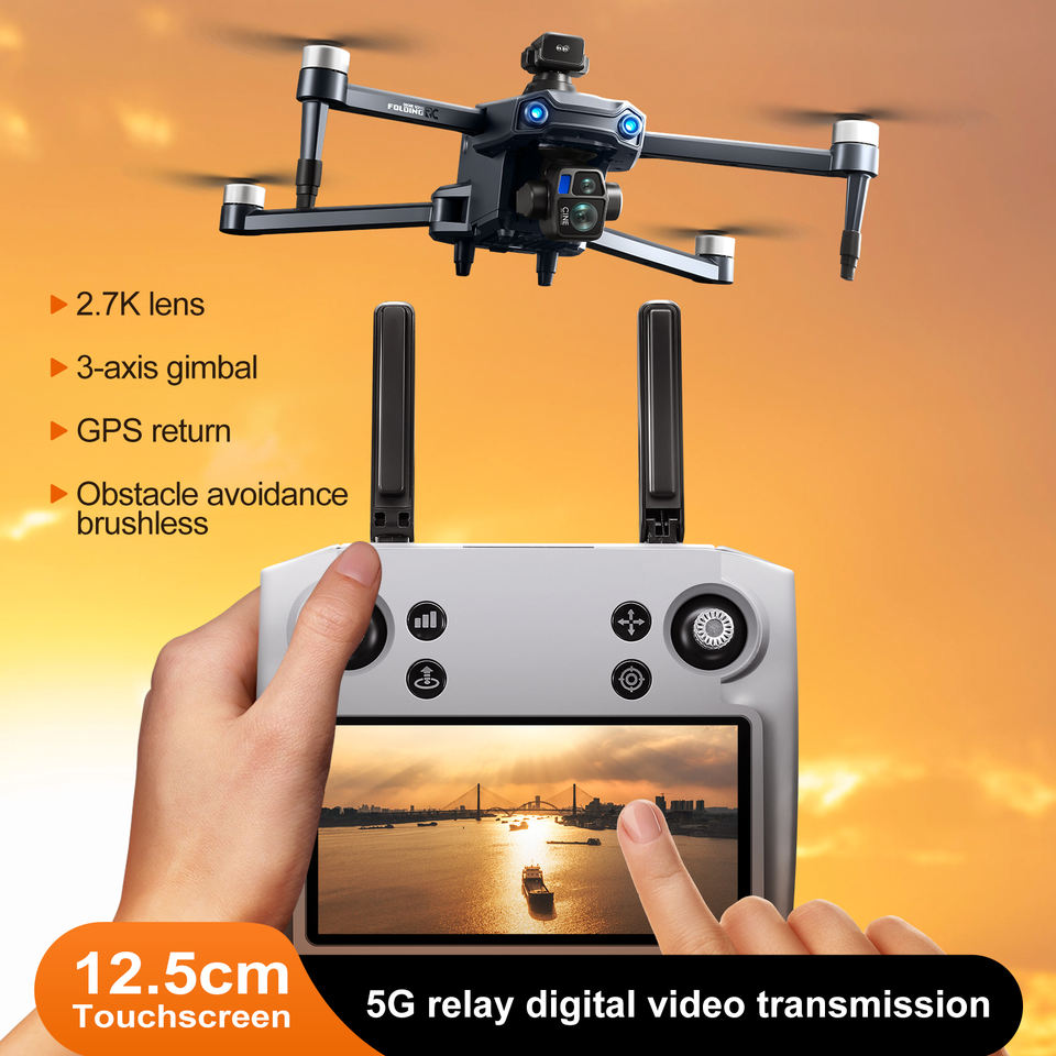 Remote control FPV drone with real-time transmission and one-click airdrop