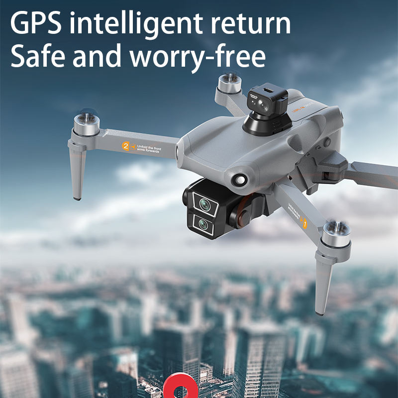 Brushless aerial photography quadcopter with 360-degree safety sensors