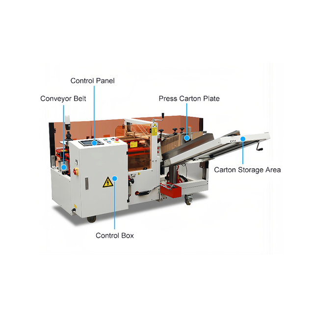 Fully automatic servo carton opening machine for high-speed box forming in e-commerce and industrial packaging lines