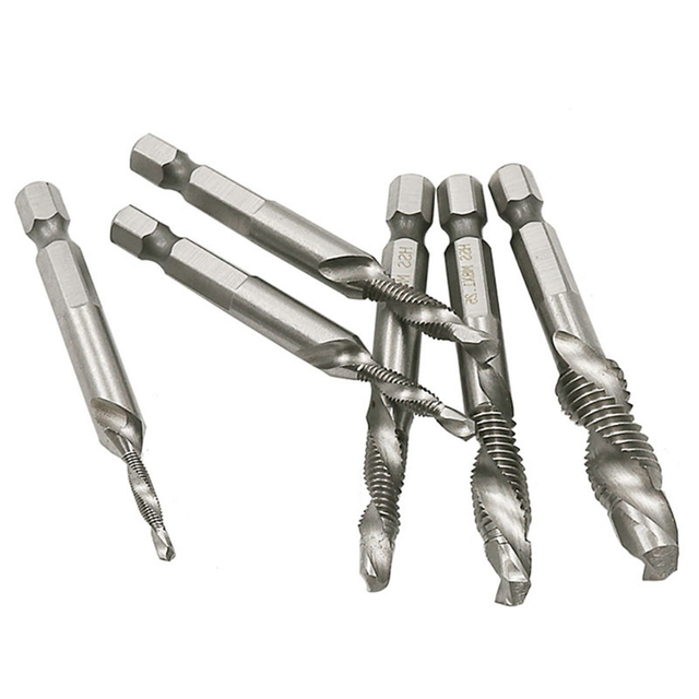 6542 spiral tap drilling and tapping combination drill bit for precise metal drilling and tapping with smooth chip removal