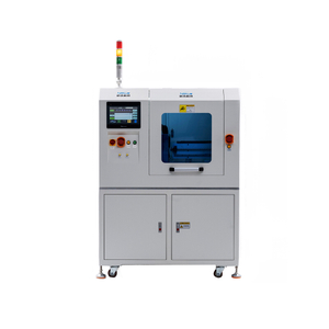 Front view of XONJE XJ-Z200 inline PCB cutter with automatic feeding, V-cut compatibility, and microcomputer control system