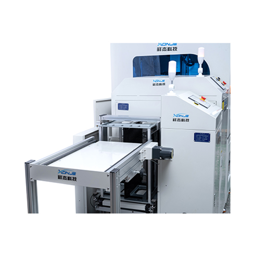 Inline V-cut depaneling machine featuring twin workstations, servo control, and real-time cutting path display
