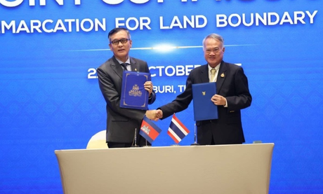 The special meeting of the Cambodia Thailand Joint Border Committee reached multiple consensuses and agreed to rebuild border outposts.png