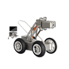 Front view of 360° pipe inspection robot with HD dual cameras and waterproof all-metal crawler body