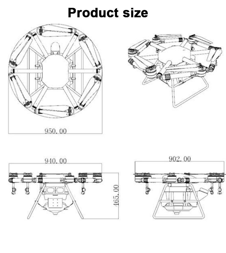 Size: expanded 1720×1720×625 mm, folded 890×760×830 mm, wheelbase 1.62 m
