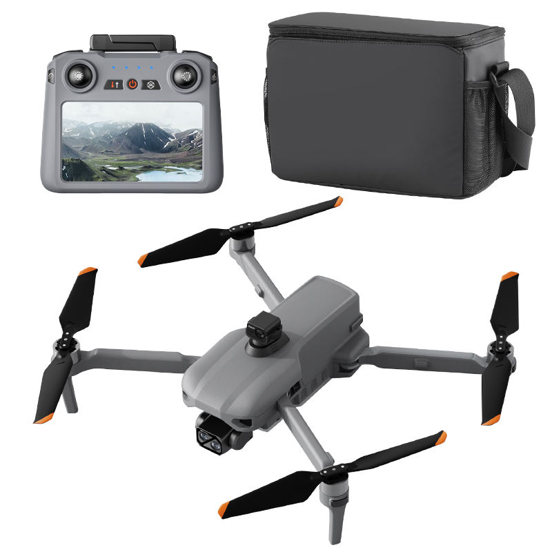 5G FPV GPS drone with 3-axis gimbal and 360 obstacle avoidance flying over mountains