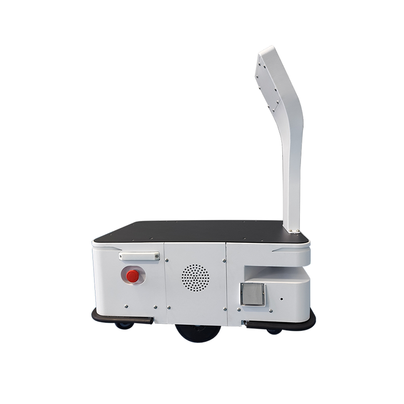 Touchscreen control panel of AMR vehicle showing digital operation interface and system monitoring display