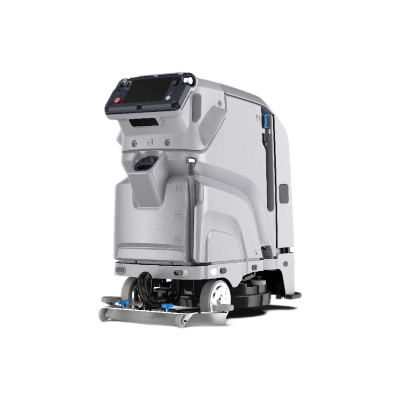 commercial sweeping and vacuuming robot with large water tanks