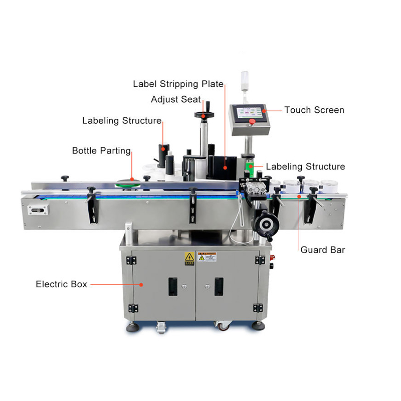 High-precision bottle label applicator for food and FMCG production
