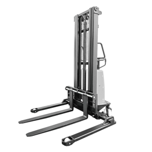 semi electric lead acid pallet stacker forklift for warehouse handling