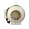 Humidity exhaust fan front view for ducted ventilation in hotels and indoor spaces