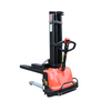 full electric self loading stacker with 1300kg to 1500kg capacity for warehouse handling