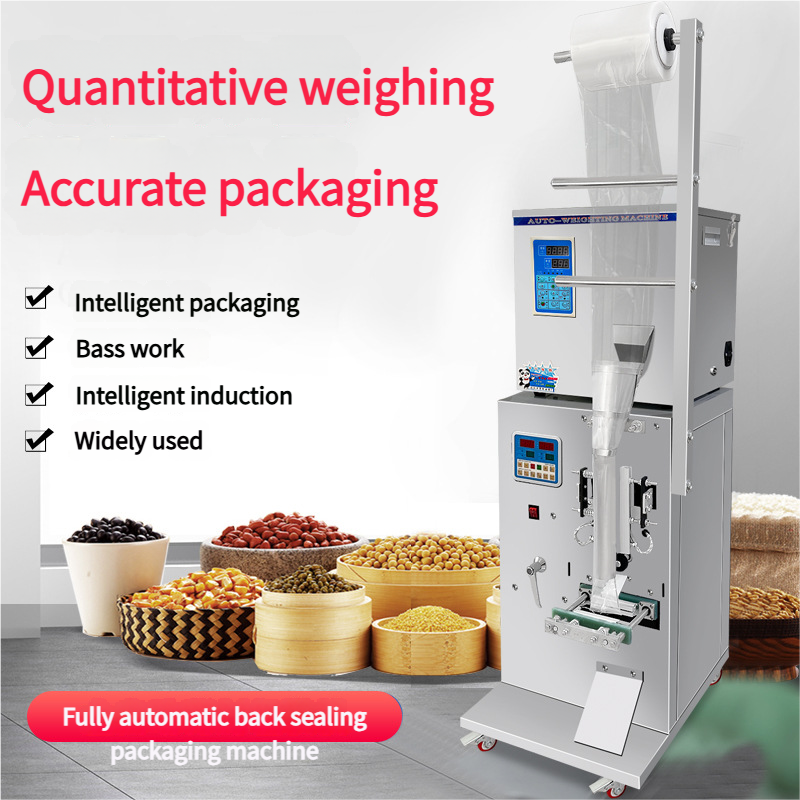 Compact vertical form fill seal machine for pellet and powder packaging