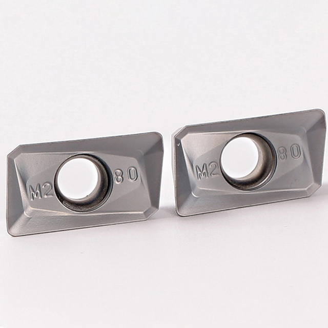 CNC carbide milling inserts made from ultra fine grain tungsten carbide designed for high precision and stable metal machining