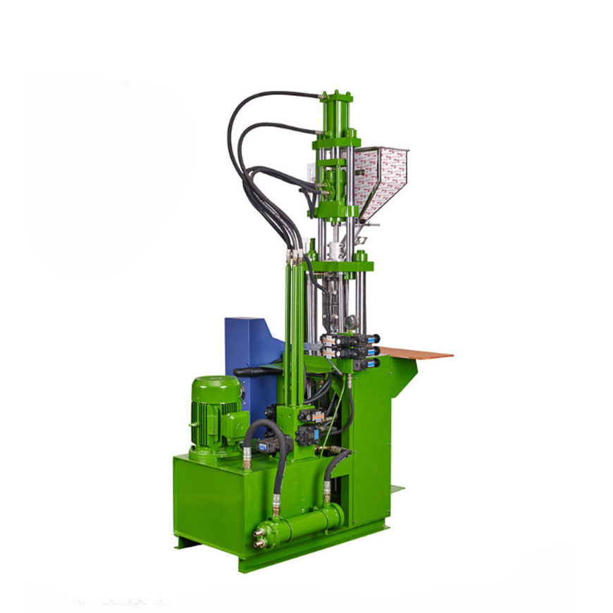 Vertical insert press with fixed bottom mold and movable upper mold