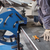 Industrial YX-40A metal beveling machine with adjustable 25–45 degree cutting angle