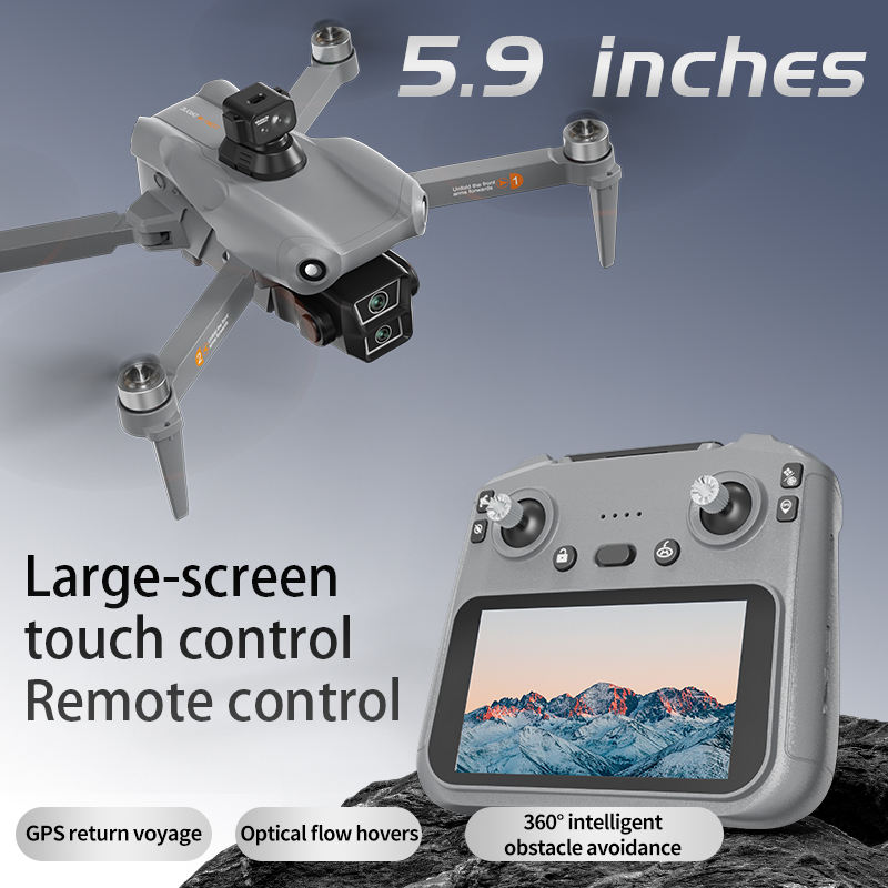 Smart quadcopter with optical-flow hover and adjustable 4K camera