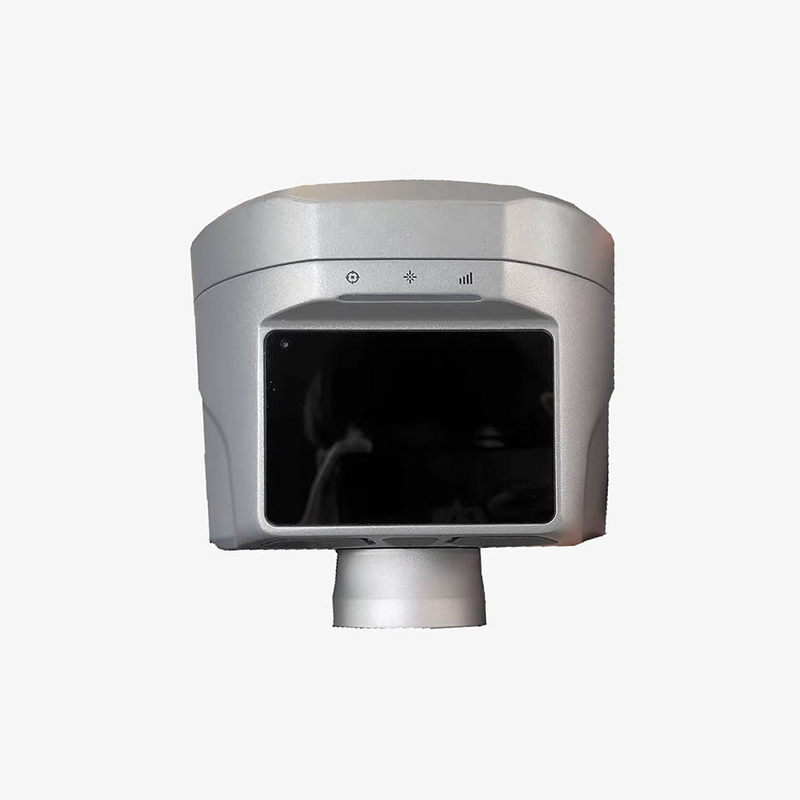 Handheld surveying scanner used on construction site