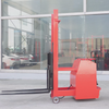 Reach stacker with counterweight design for mixed pallet handling