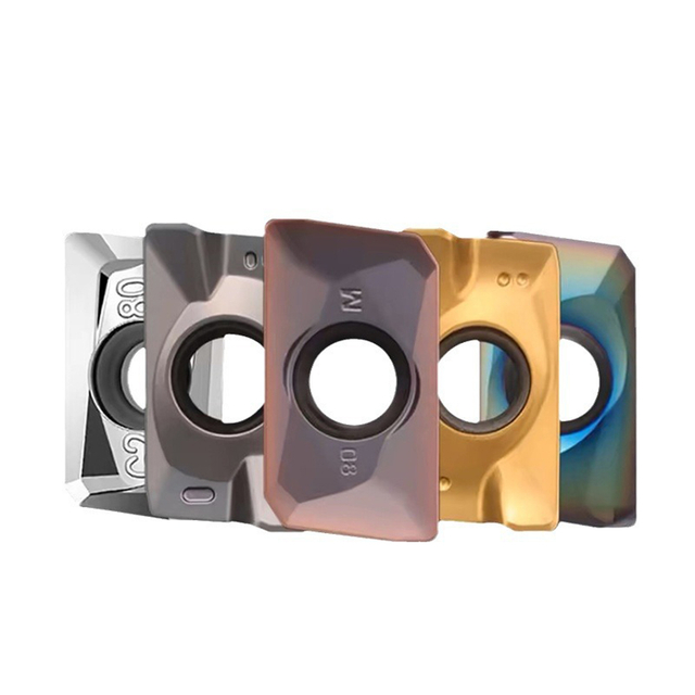 Carbide rapid feed coated CNC milling inserts designed for high-speed milling with enhanced wear resistance and stable cutting performance