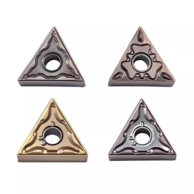 Alloy triangular CNC turning insert cutter head designed for rough and finish turning grooving and stable cutting performance