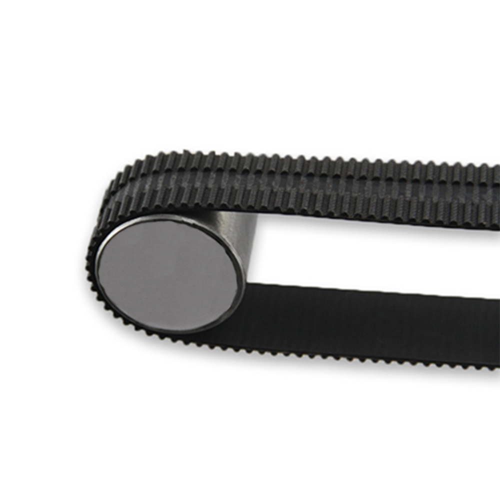 Black rubber positioning belt