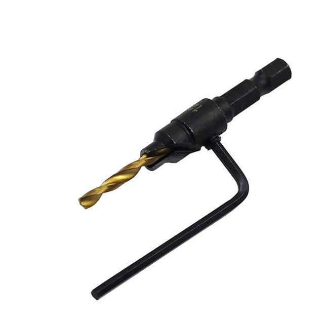 hex shank woodworking countersink twist drill bit for screw holes
