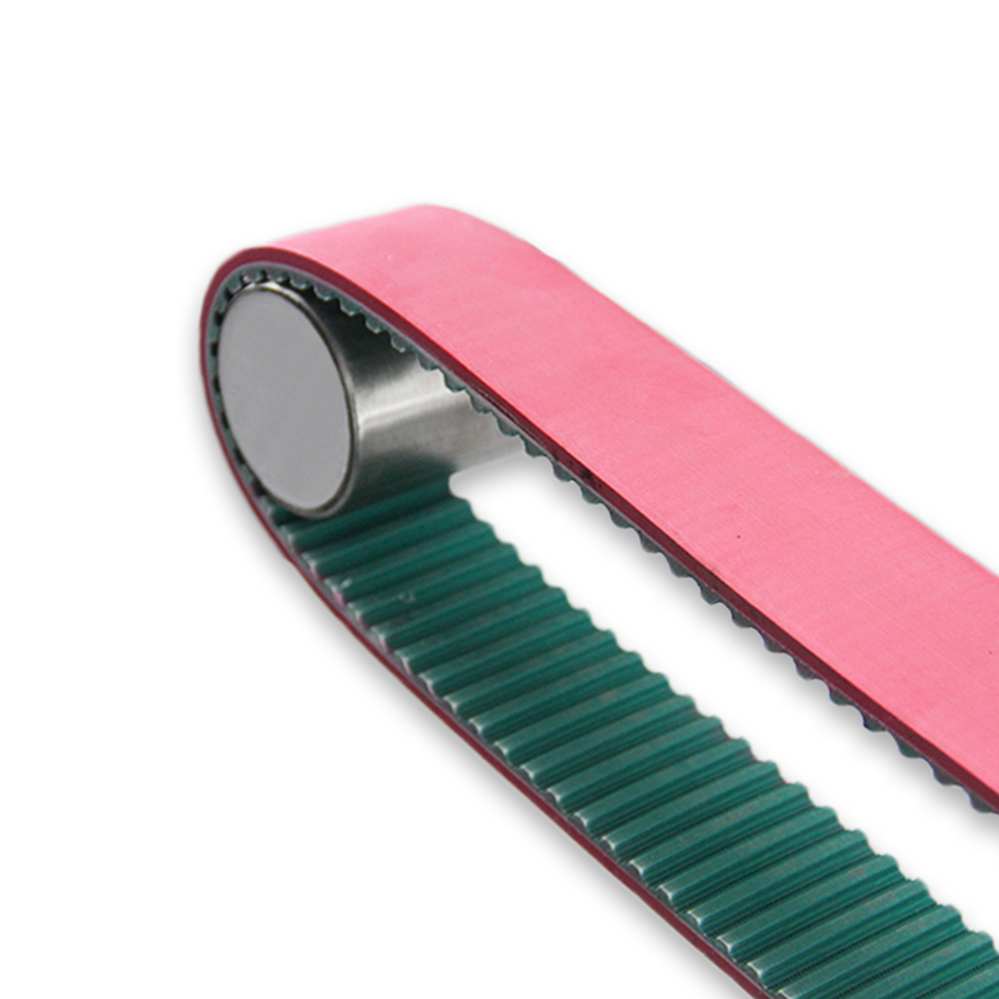 Timing belt with red plastic