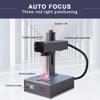 Compact mini fiber laser engraver with high-speed marking and precise galvanometer system.