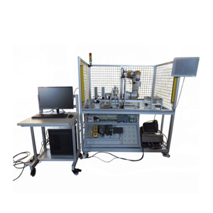 industrial 4.0 robot trainer with 6 axis robot plc control and automation modules for mechatronics education