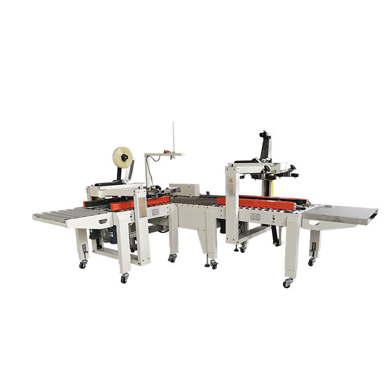 Automatic cross sealing machine with dual belt drive for warehouse and logistics carton packing