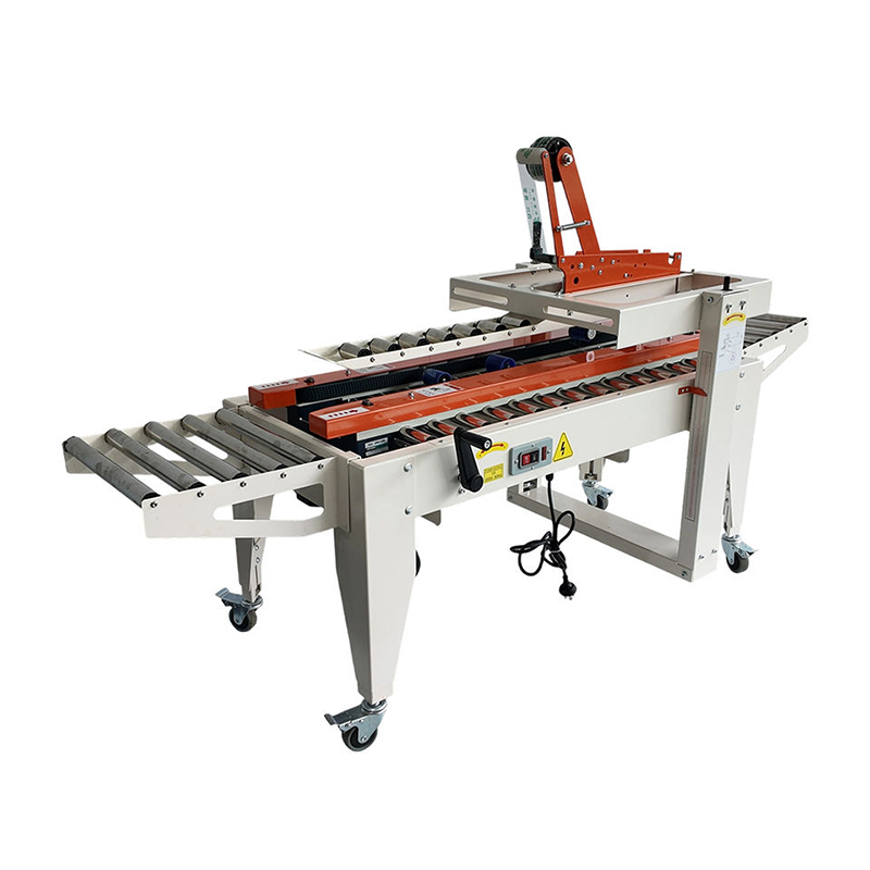Small automatic carton sealing machine for e-commerce logistics with adjustable height and efficient taping