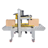 Semi-automatic carton sealing machine with top and bottom drive for fast packaging