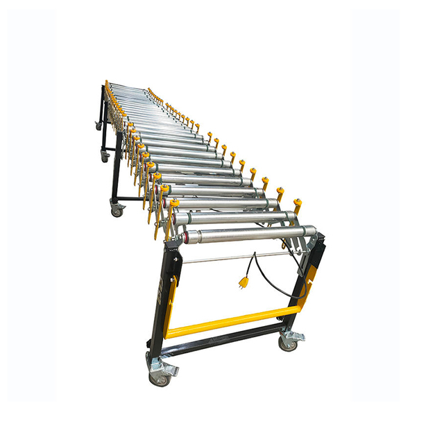 Roller conveyor system for turnover box unloading and e-commerce logistics sorting