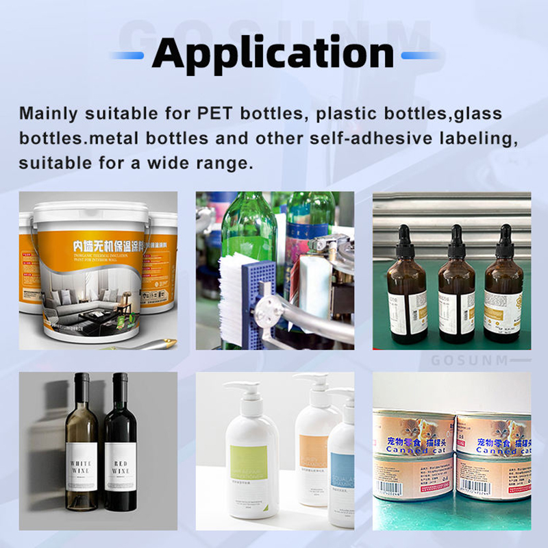 Automatic round bottle labeler with ±1mm accuracy